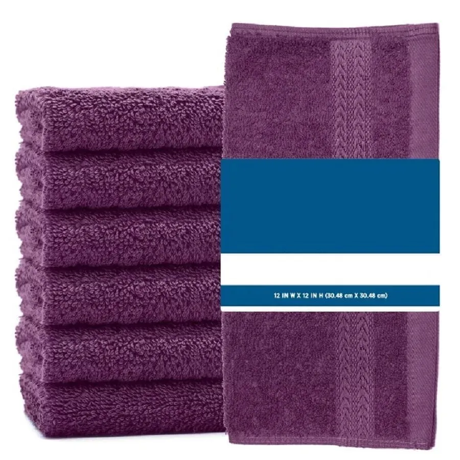 Pack of face towels12 Face Cloth Towels 100% Egyptian Cotton Flannel Soft 500 GSM