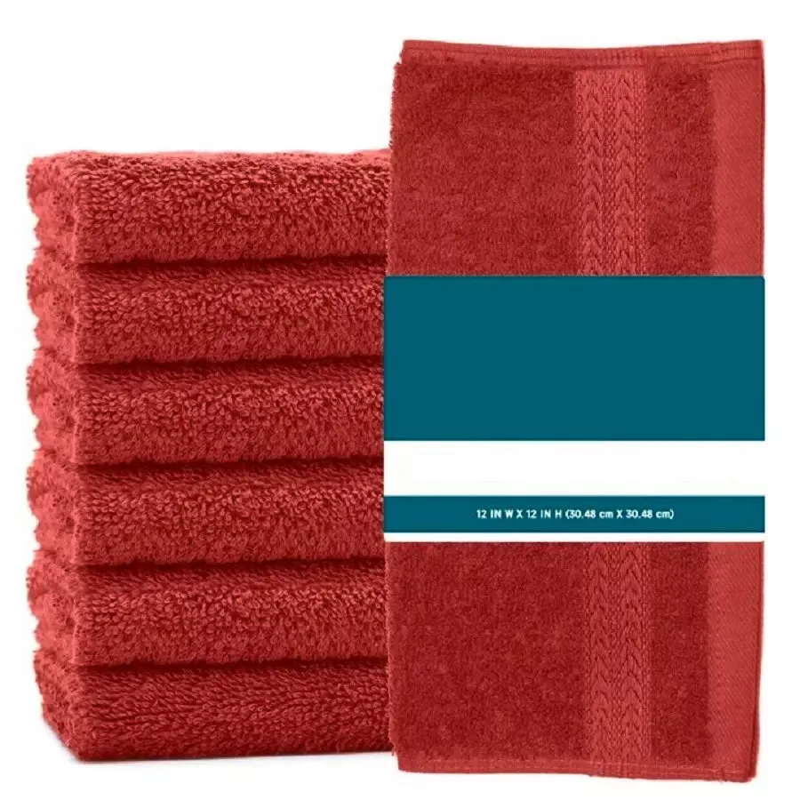 Pack of face towels12 Face Cloth Towels 100% Egyptian Cotton Flannel Soft 500 GSM