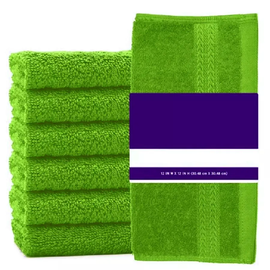 Pack of face towels12 Face Cloth Towels 100% Egyptian Cotton Flannel Soft 500 GSM