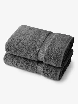 Pewter Supima Cotton Bath Towels (Pair)