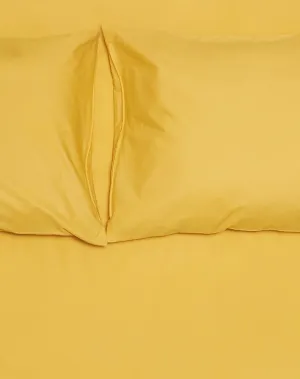 Pima Cotton Percale Bedding in Ocher Color