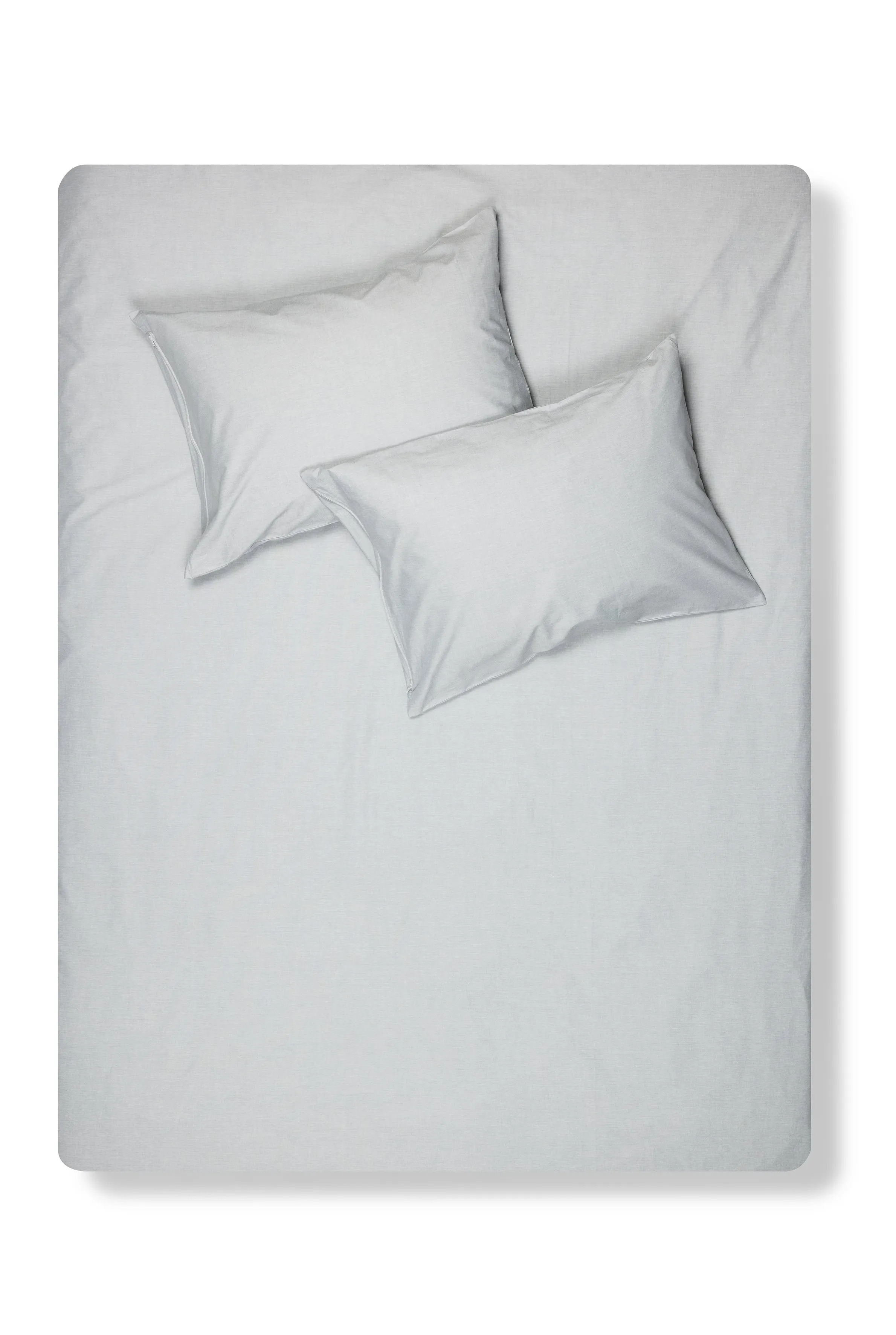 Pima Cotton Percale Bedding "Melange" - Grey