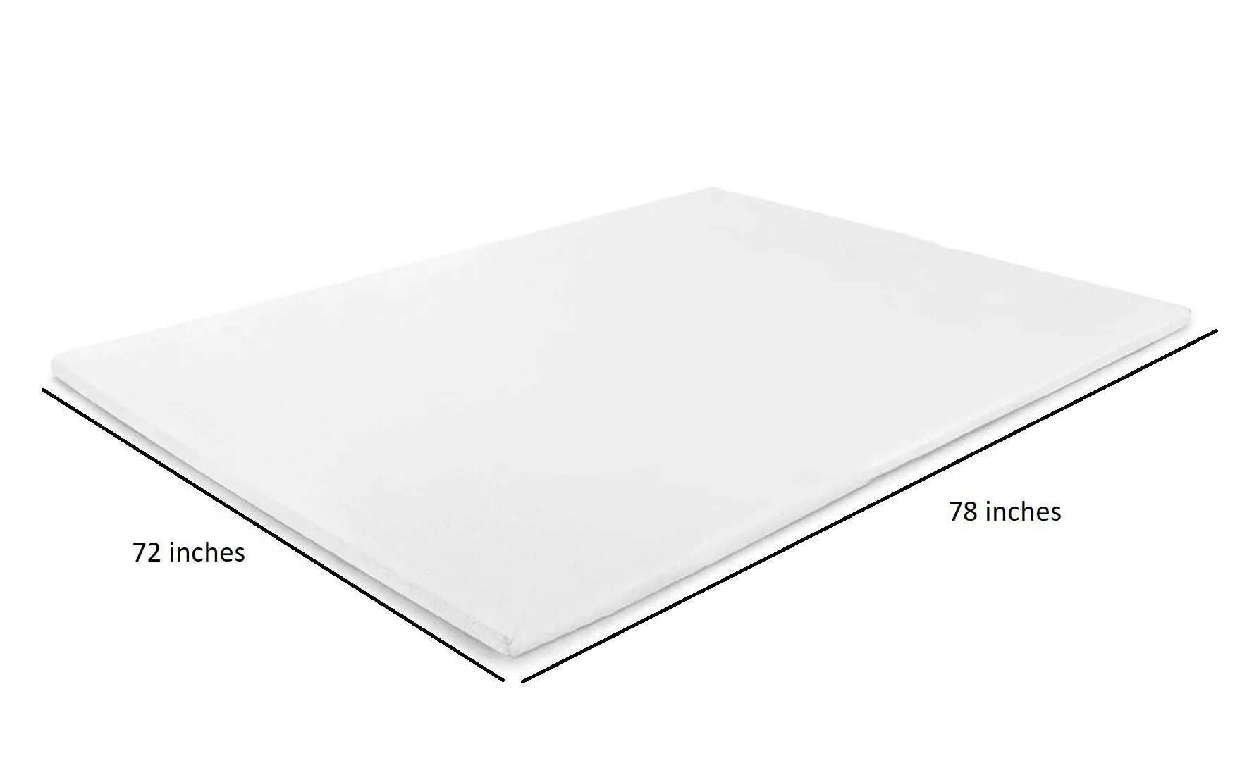 PumPum Luxora Memory Foam Mattress Protector (Topper) 78 * 72 inch