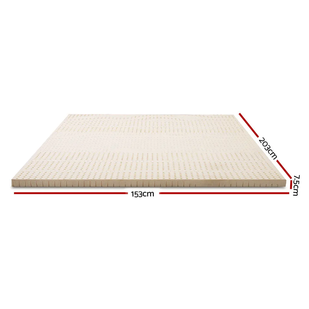 Queen Giselle Bedding Latex Mattress Topper 7.5cm