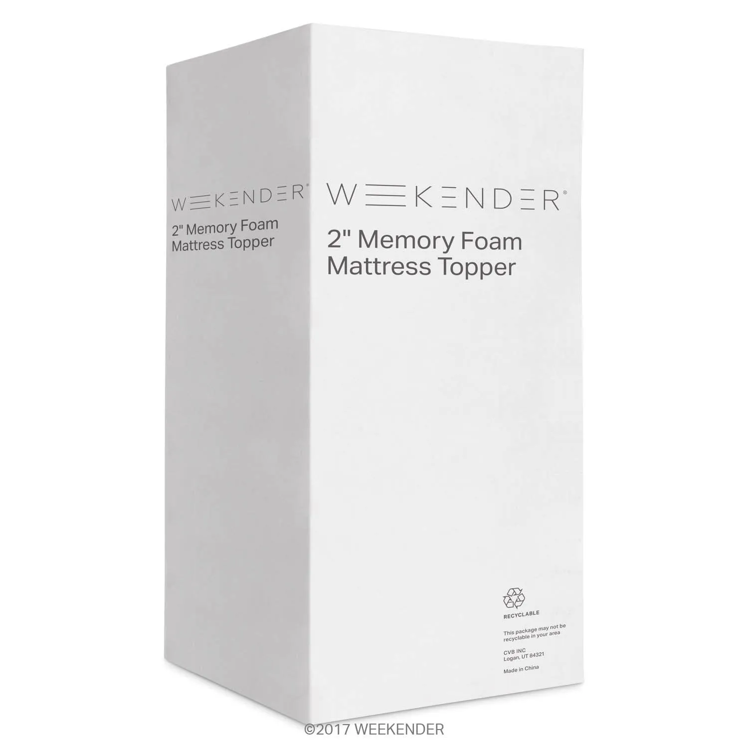 Queen : WEEKENDER 2 Inch Memory Foam Mattress Topper - Queen