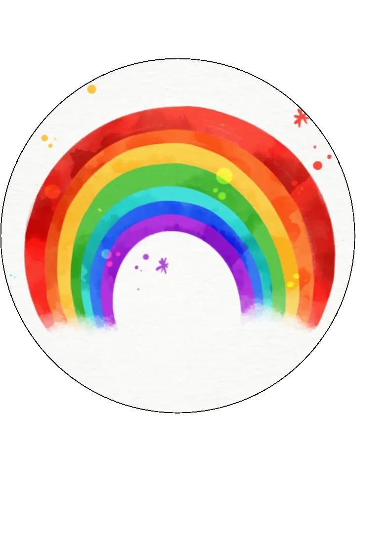 Rainbow - edible cake/cupcake toppers (personalisation can be added)