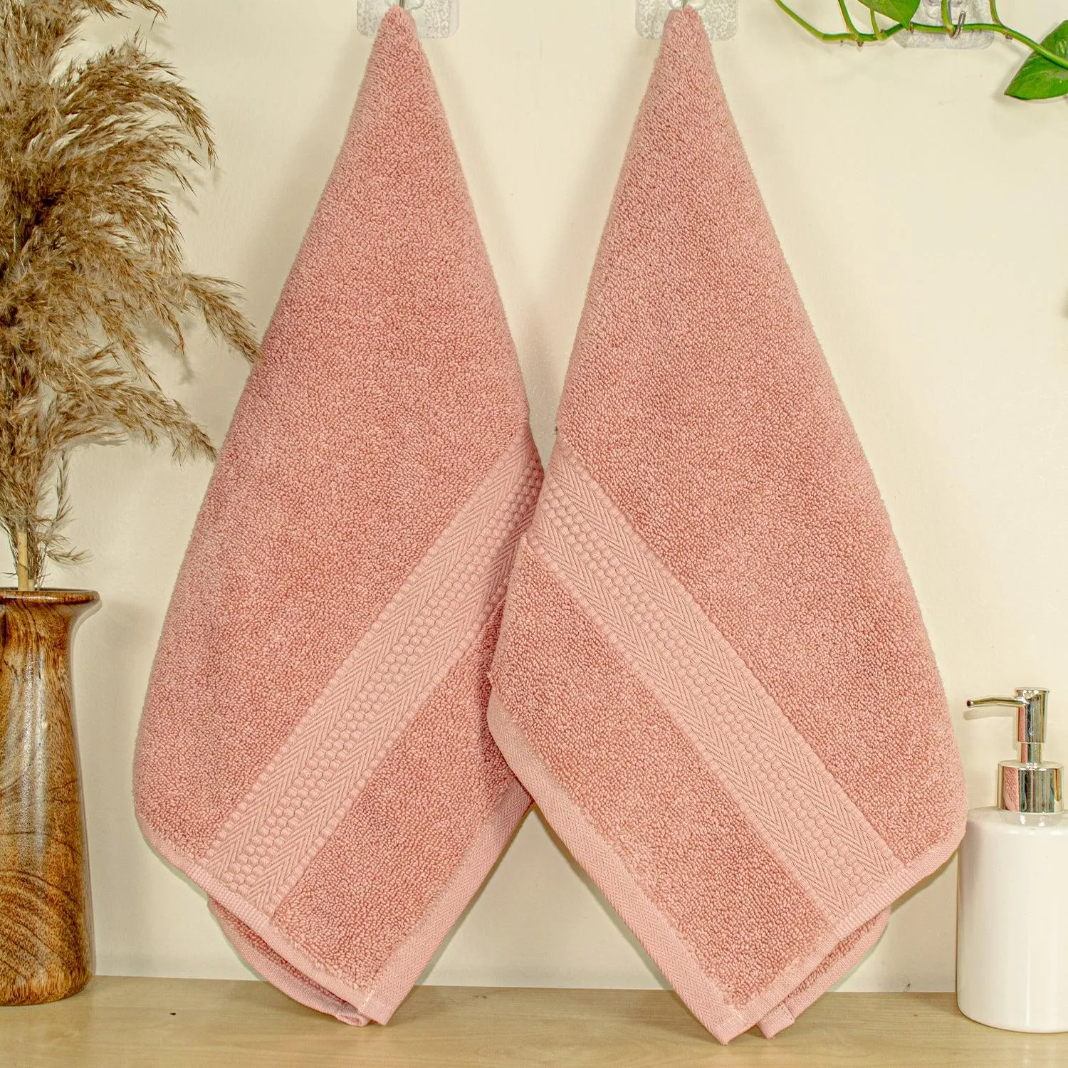 Rangoli Cloud Soft 100% Cotton Hand Towels | 625 GSM Ultra-Soft & Highly Absorbent | Quick Drying, Durable & Gentle on Skin | Perfect for Bathroom, Gym & Kitchen Use