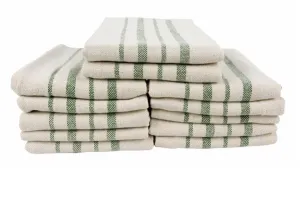 Recycled Cotton Kitchen Towels, Spruce, 12 Pack