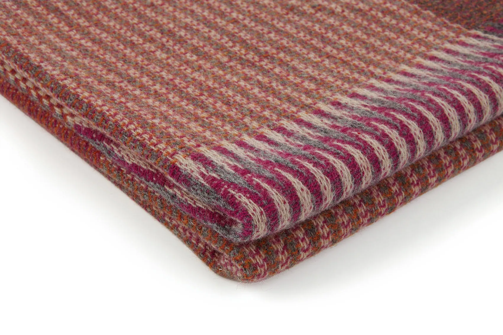 Rona Pink Tweed Wool Throw