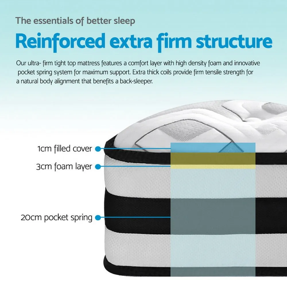 Rumba Tight Top Pocket Spring Mattress 24cm Thick - King