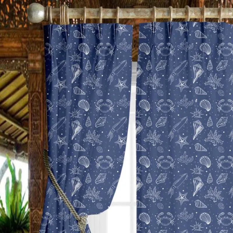 Sea Side Triple Pinch Pleat Medium Width Curtain