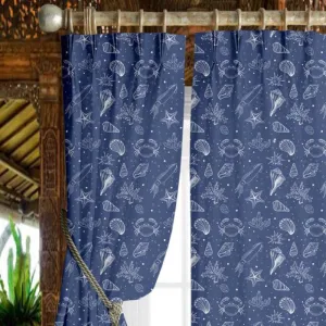 Sea Side Triple Pinch Pleat Medium Width Curtain