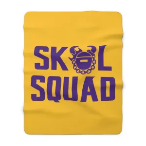 Sherpa Fleece Blanket - Gold/Purple - SQUAD