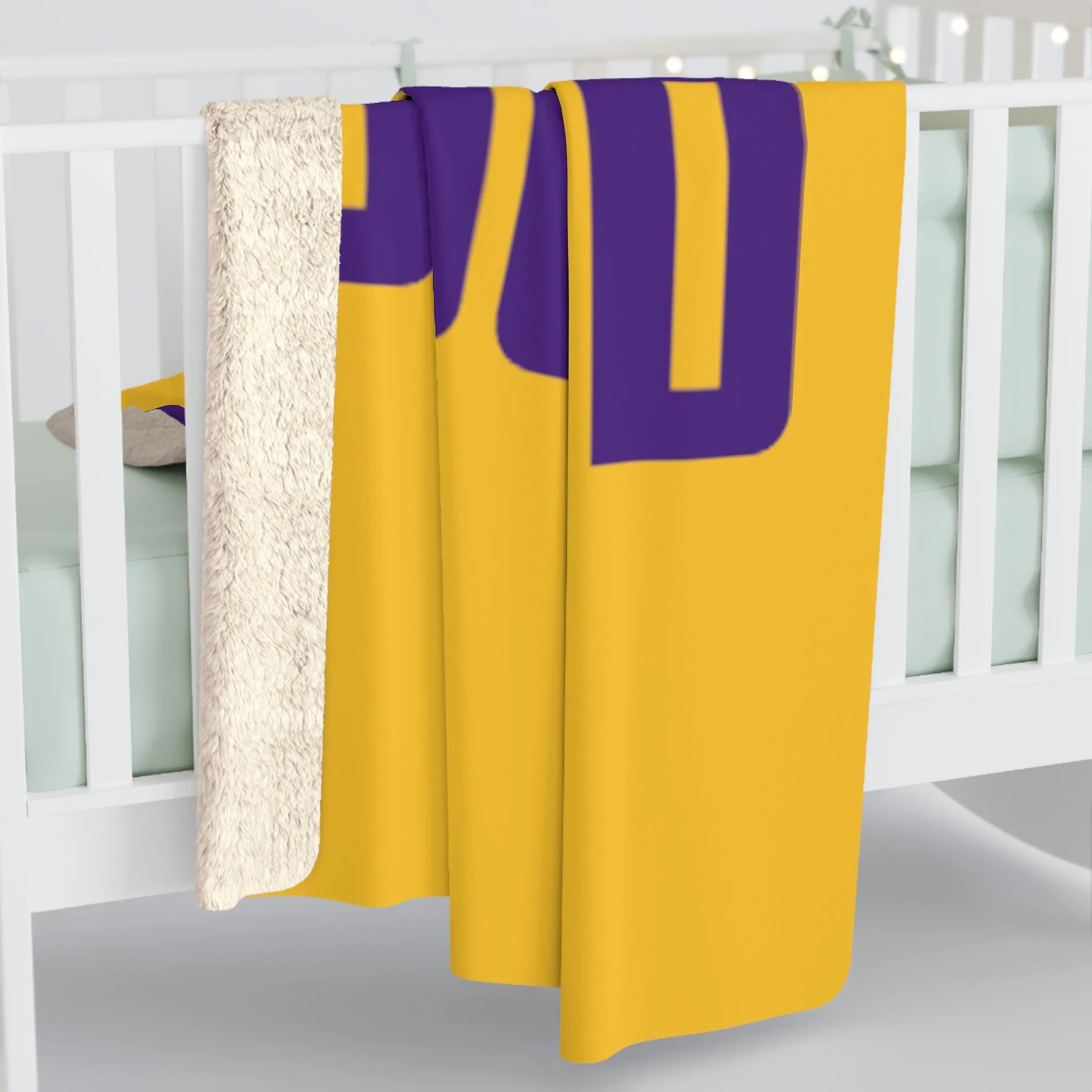 Sherpa Fleece Blanket - Gold/Purple - SQUAD