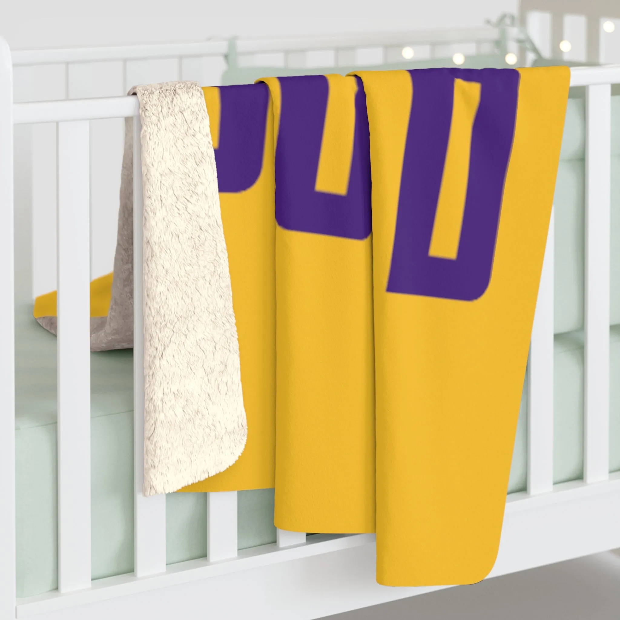 Sherpa Fleece Blanket - Gold/Purple - SQUAD