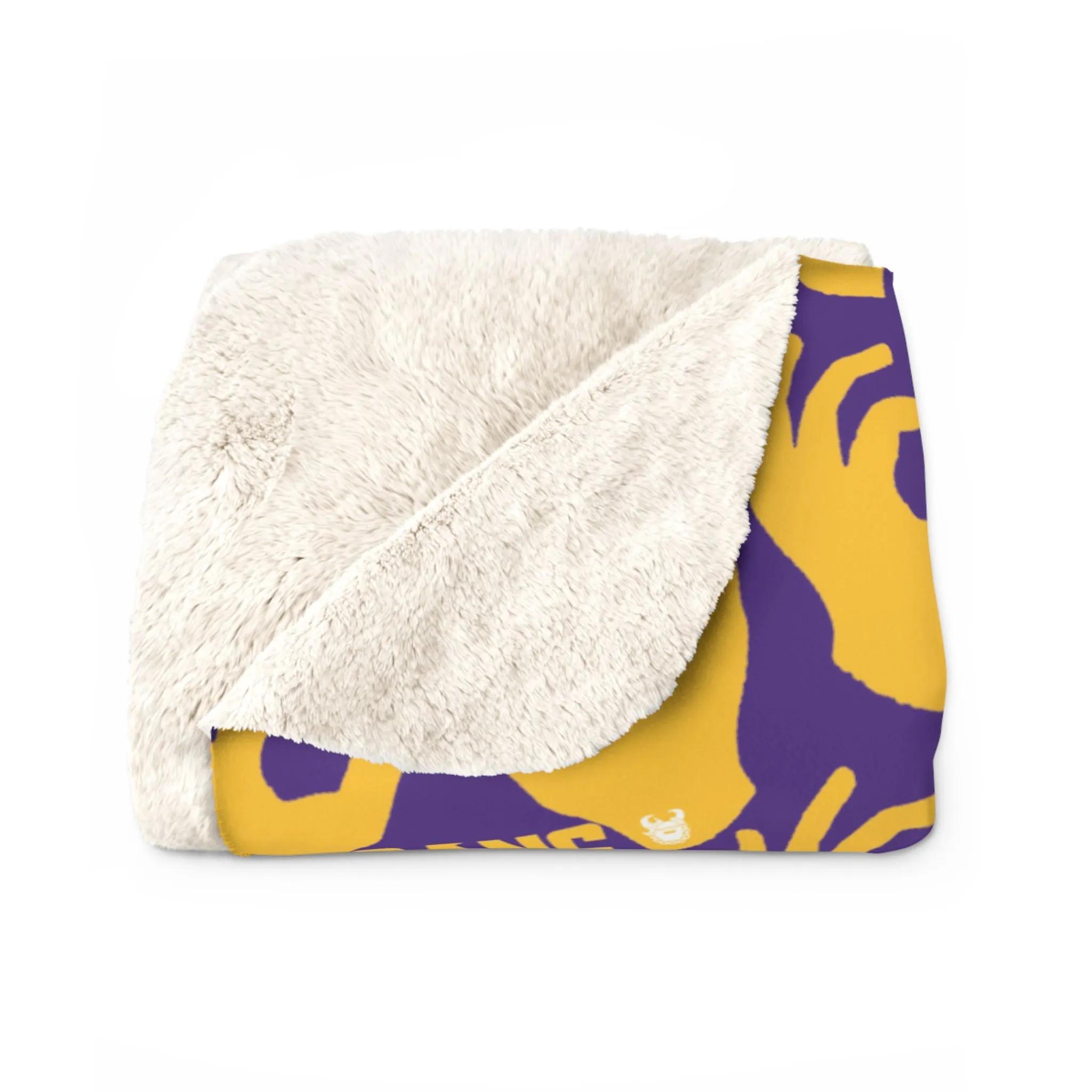 Sherpa Fleece Blanket - Purple/Gold - Griddy Gang