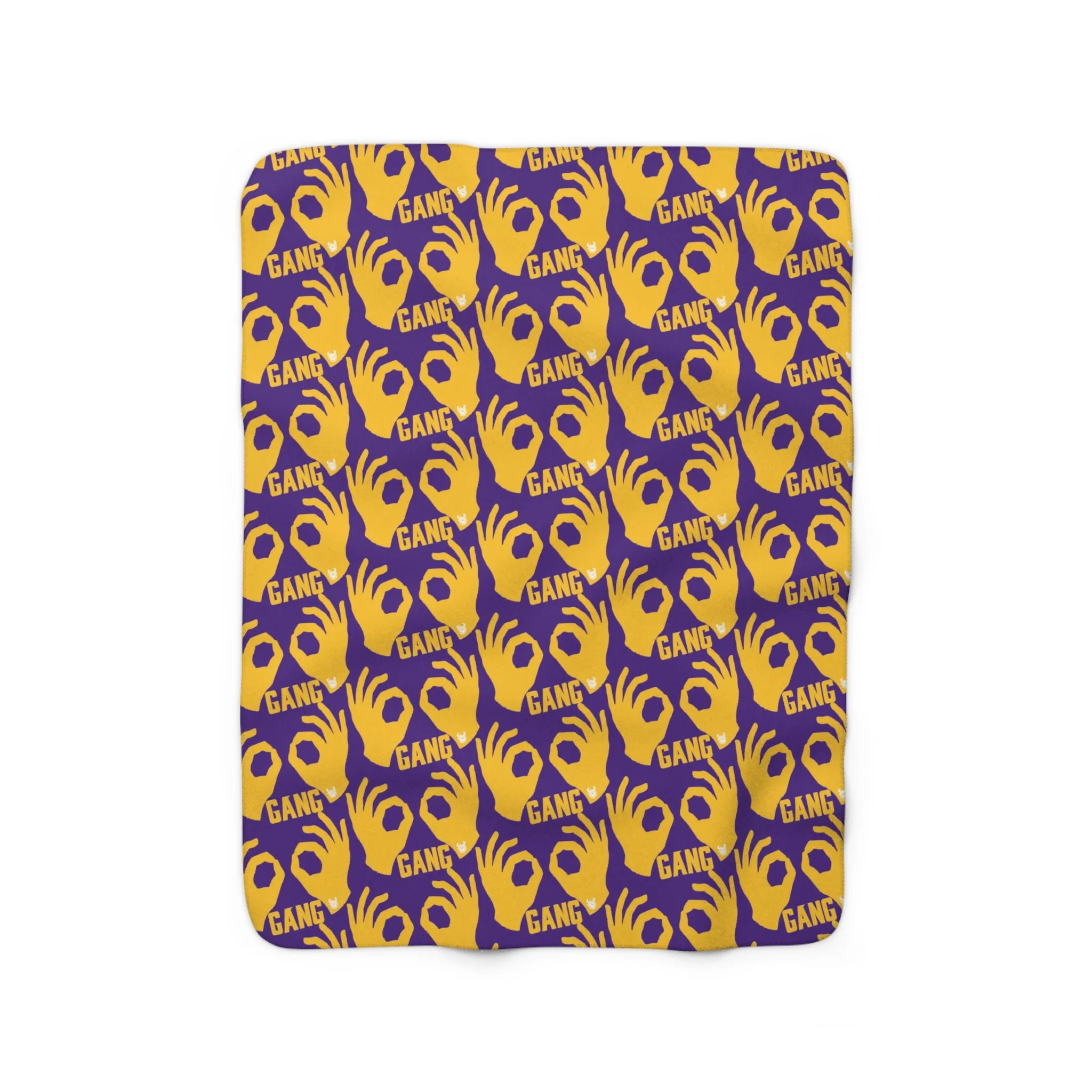 Sherpa Fleece Blanket - Purple/Gold - Griddy Gang