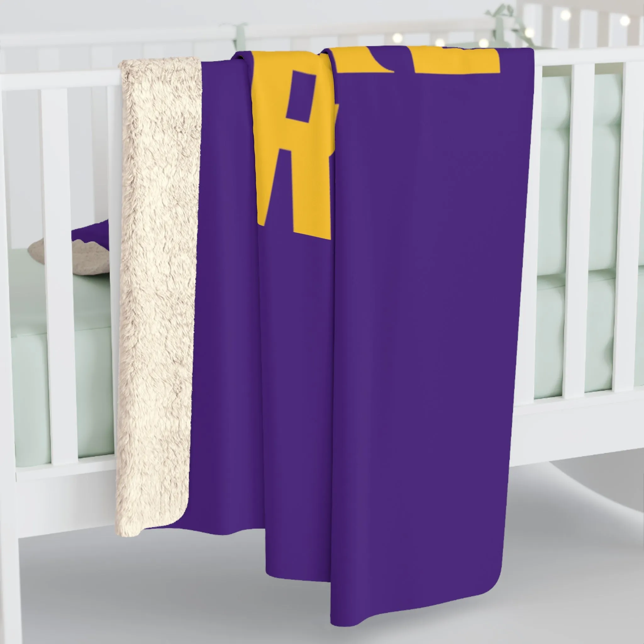 Sherpa Fleece Blanket - Purple/Gold - Tailgate Crew