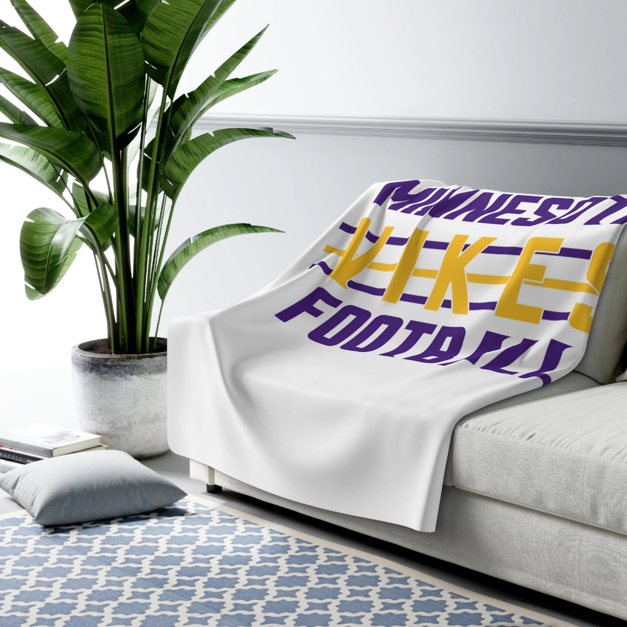 Sherpa Fleece Blanket - Vikes Football