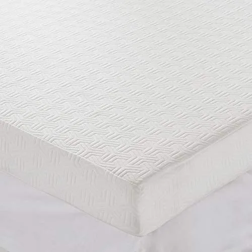 Sleep Philosophy Flexapedic Memory Foam Mattress Protector Cooling Bed Cover Queen White