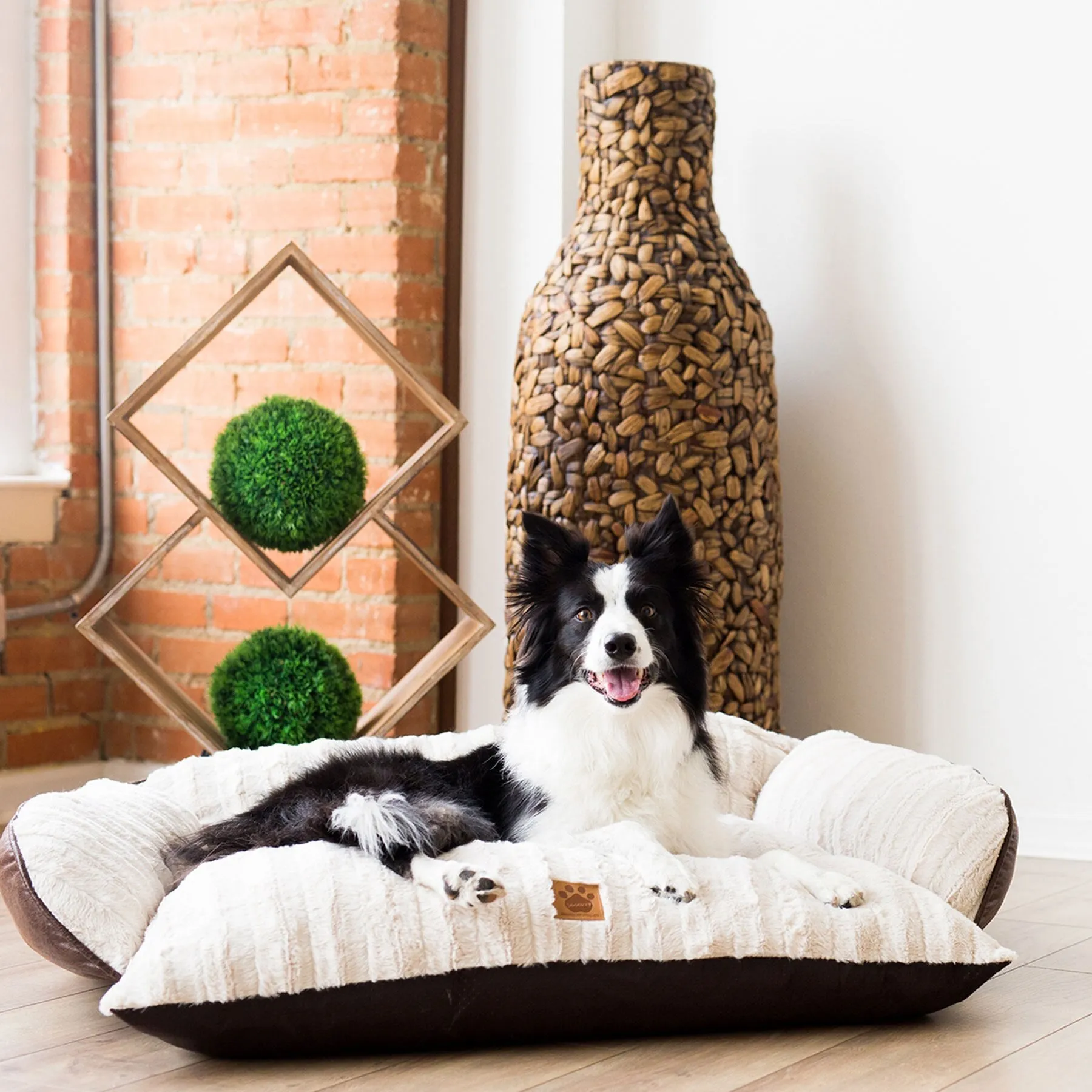 SnooZZy Rustic Luxury Comfy Couch Pet Bed