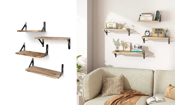 Solid Wood Wall-Mounted Storage Rack