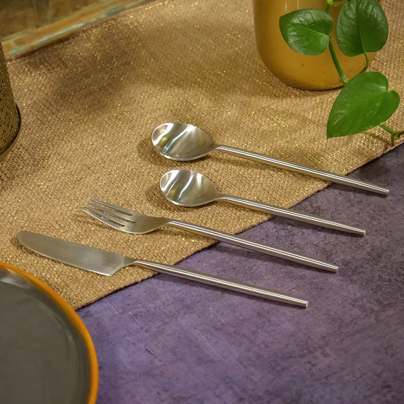 Stainless Steel Cutlery Set | Silver | Set of 4