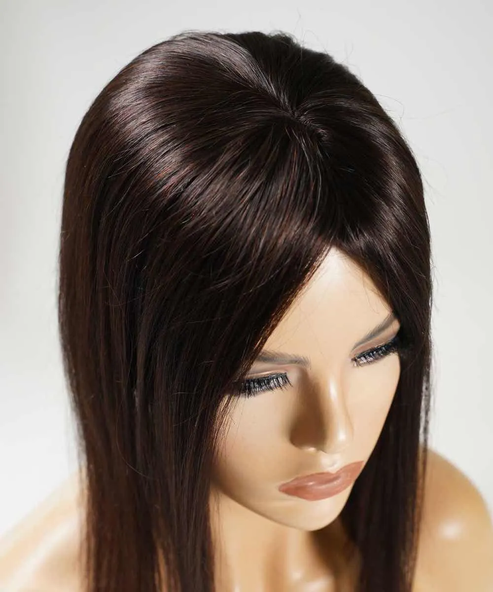 Straight Human Hair Crown Topper