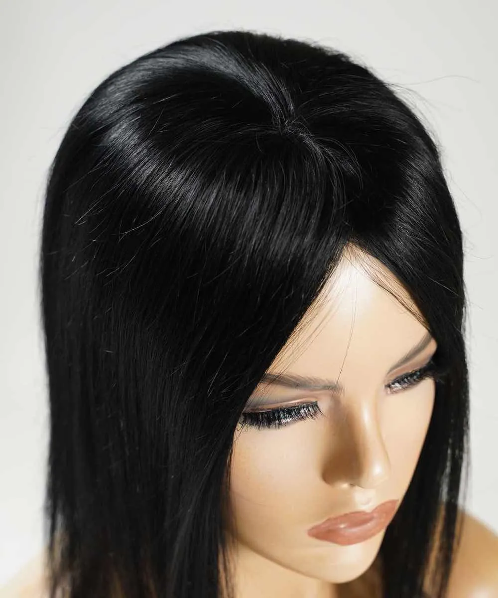 Straight Human Hair Crown Topper