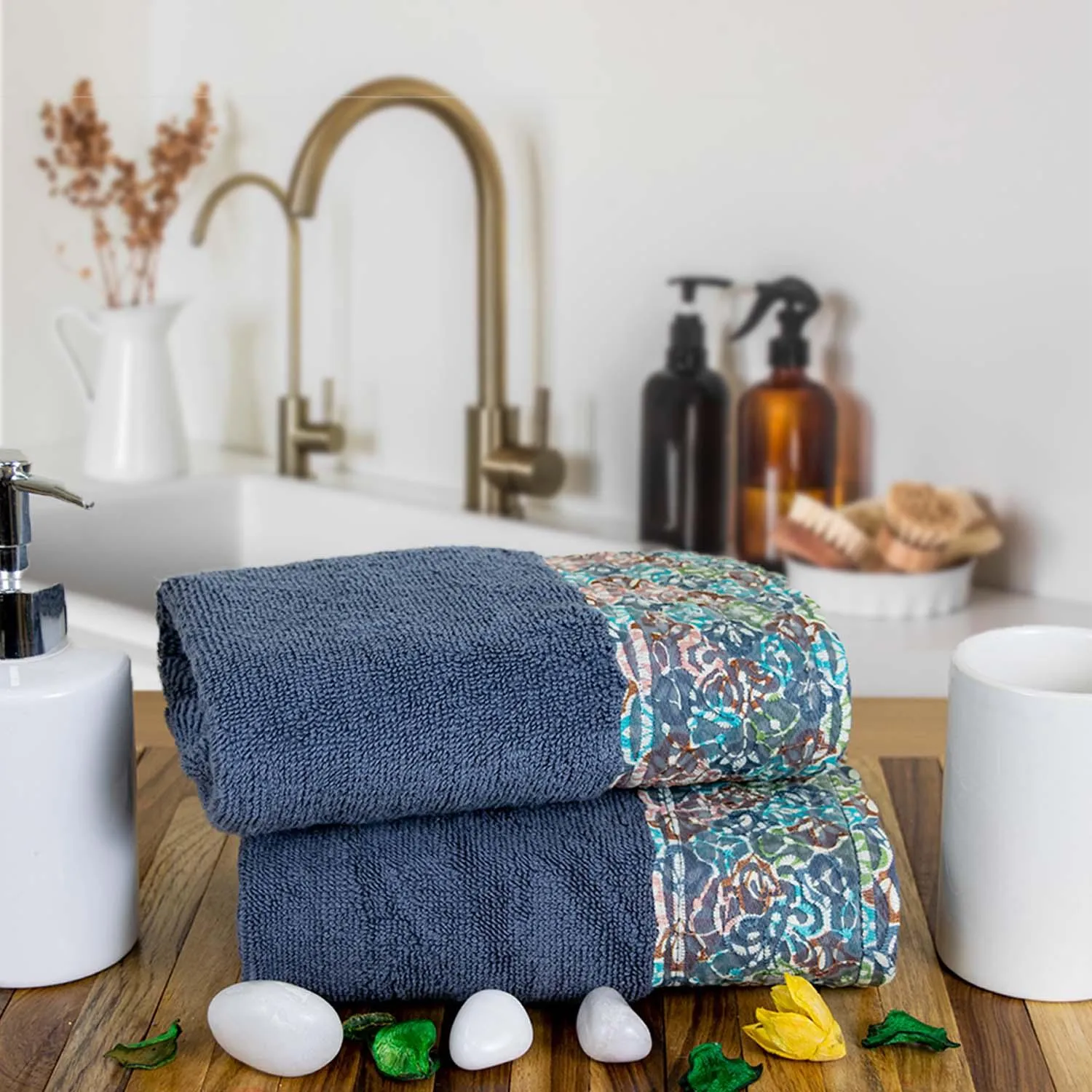 Sunshine 550 GSM Cotton Hand Towel Set | Ultra Soft, Extra Absorbent Luxurious Towels