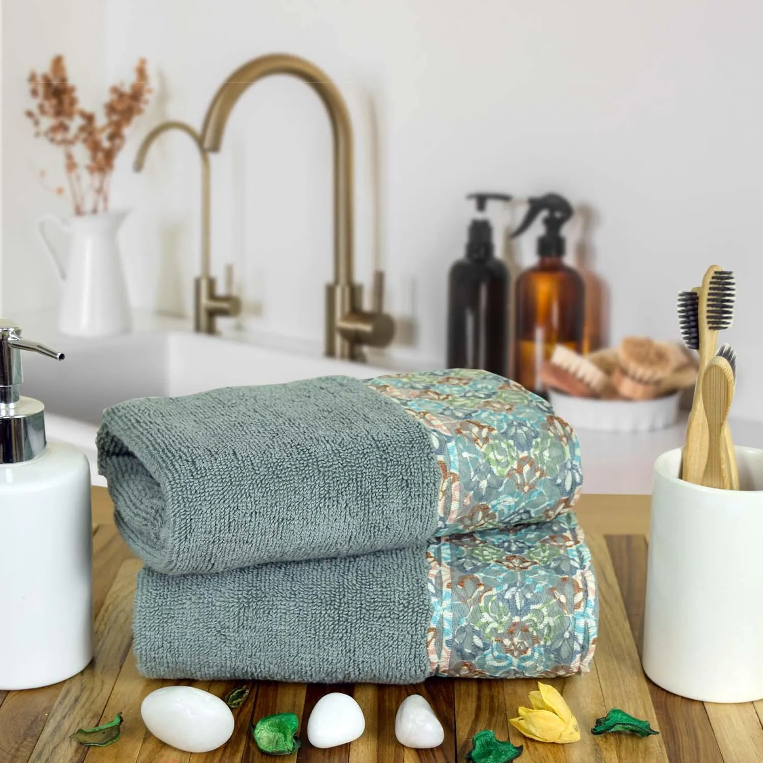 Sunshine 550 GSM Cotton Hand Towel Set | Ultra Soft, Extra Absorbent Luxurious Towels