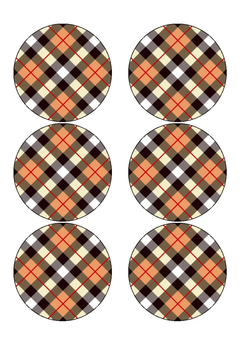 Tartan - Plaid - edible prints/cake/cupcake toppers