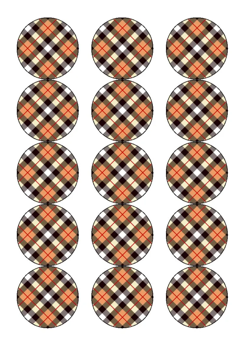 Tartan - Plaid - edible prints/cake/cupcake toppers