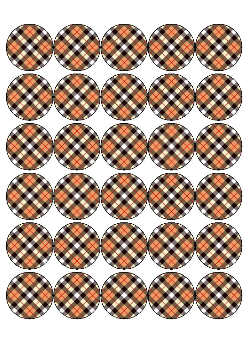 Tartan - Plaid - edible prints/cake/cupcake toppers