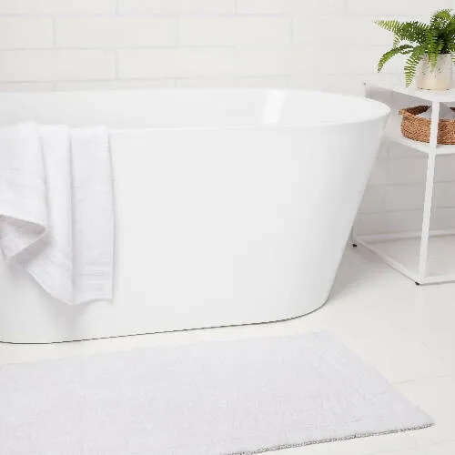 Threshold Cotton Reversible Bath Runner - 22" X 60" - 55.8cm X 152.4cm - White