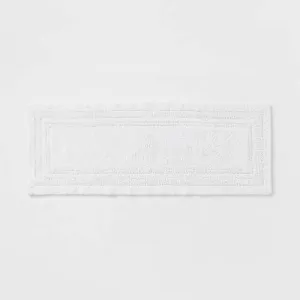 Threshold Cotton Reversible Bath Runner - 22" X 60" - 55.8cm X 152.4cm - White