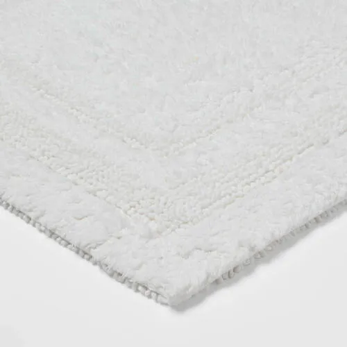 Threshold Cotton Reversible Bath Runner - 22" X 60" - 55.8cm X 152.4cm - White