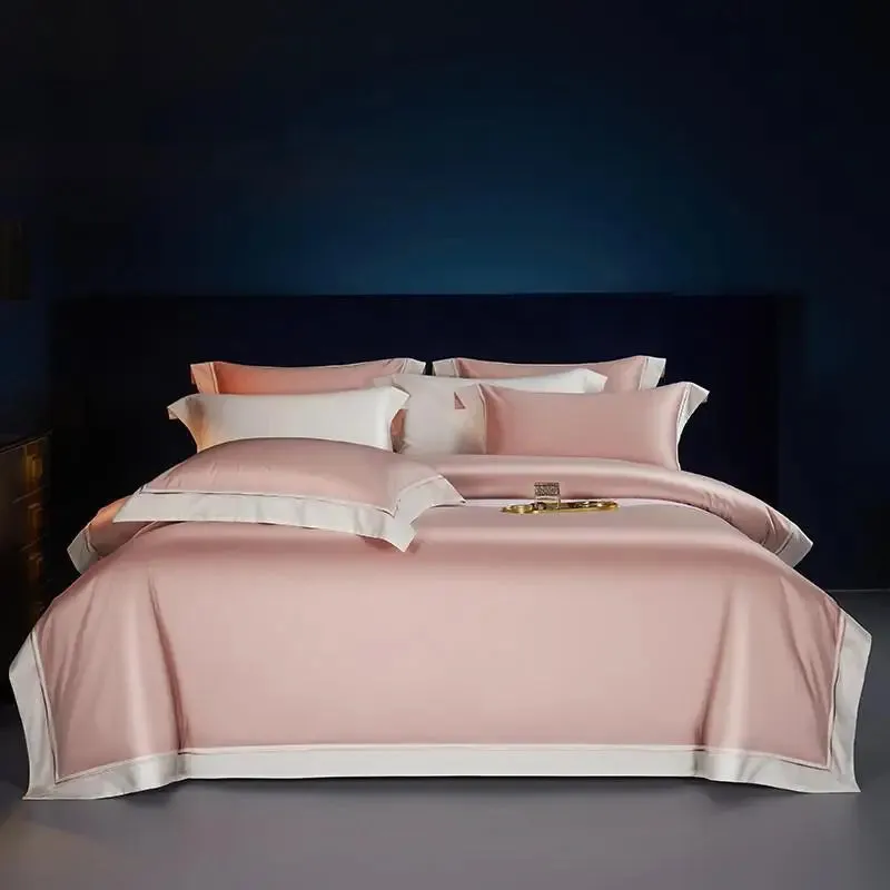 Trend4us Luxury Two-Tone Satin Bedding Set