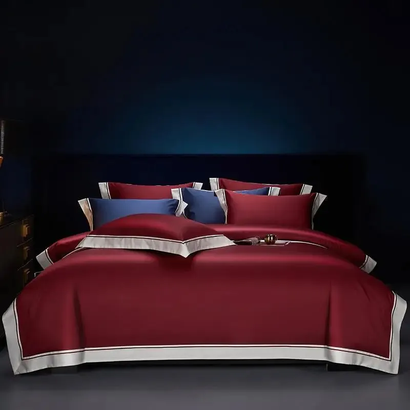 Trend4us Luxury Two-Tone Satin Bedding Set