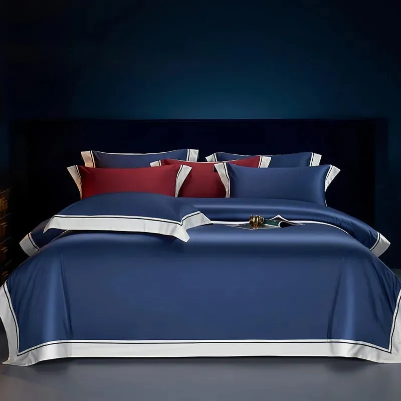 Trend4us Luxury Two-Tone Satin Bedding Set