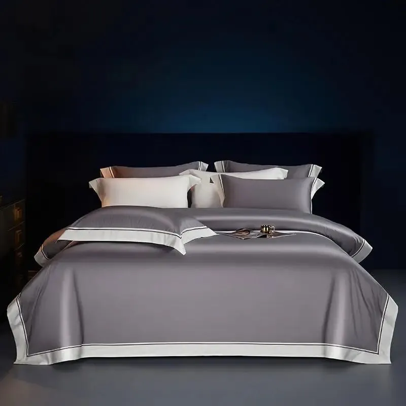 Trend4us Luxury Two-Tone Satin Bedding Set