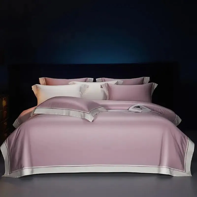 Trend4us Luxury Two-Tone Satin Bedding Set