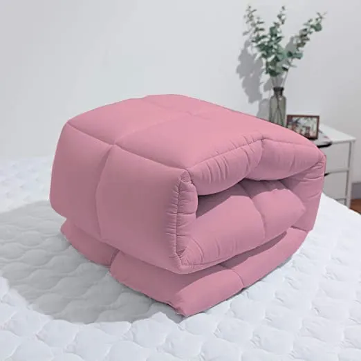 TUNDWAL'S Soft 500 GSM Mattress Padding/Topper for Comfortable Sleep pink (72x78inch)