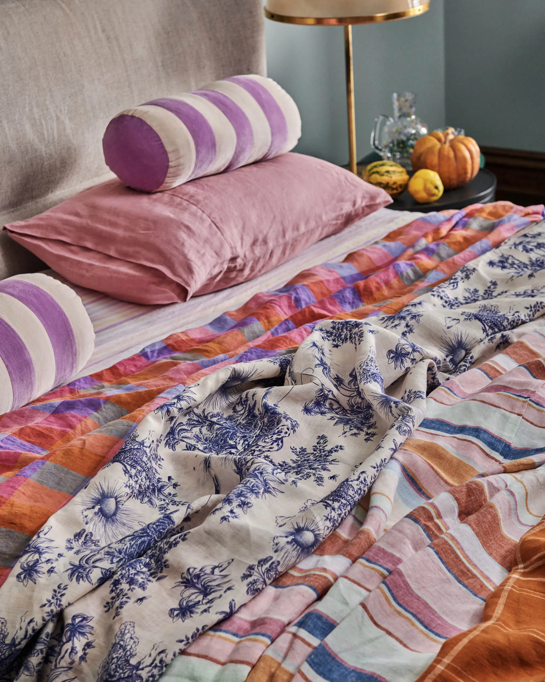 Tutti Frutti Linen Flat Sheet