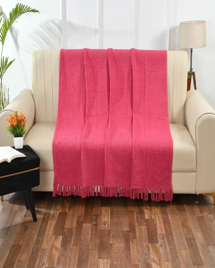 Vibrant Cotton Throw | Multiple Colors | 71 x 51 inches