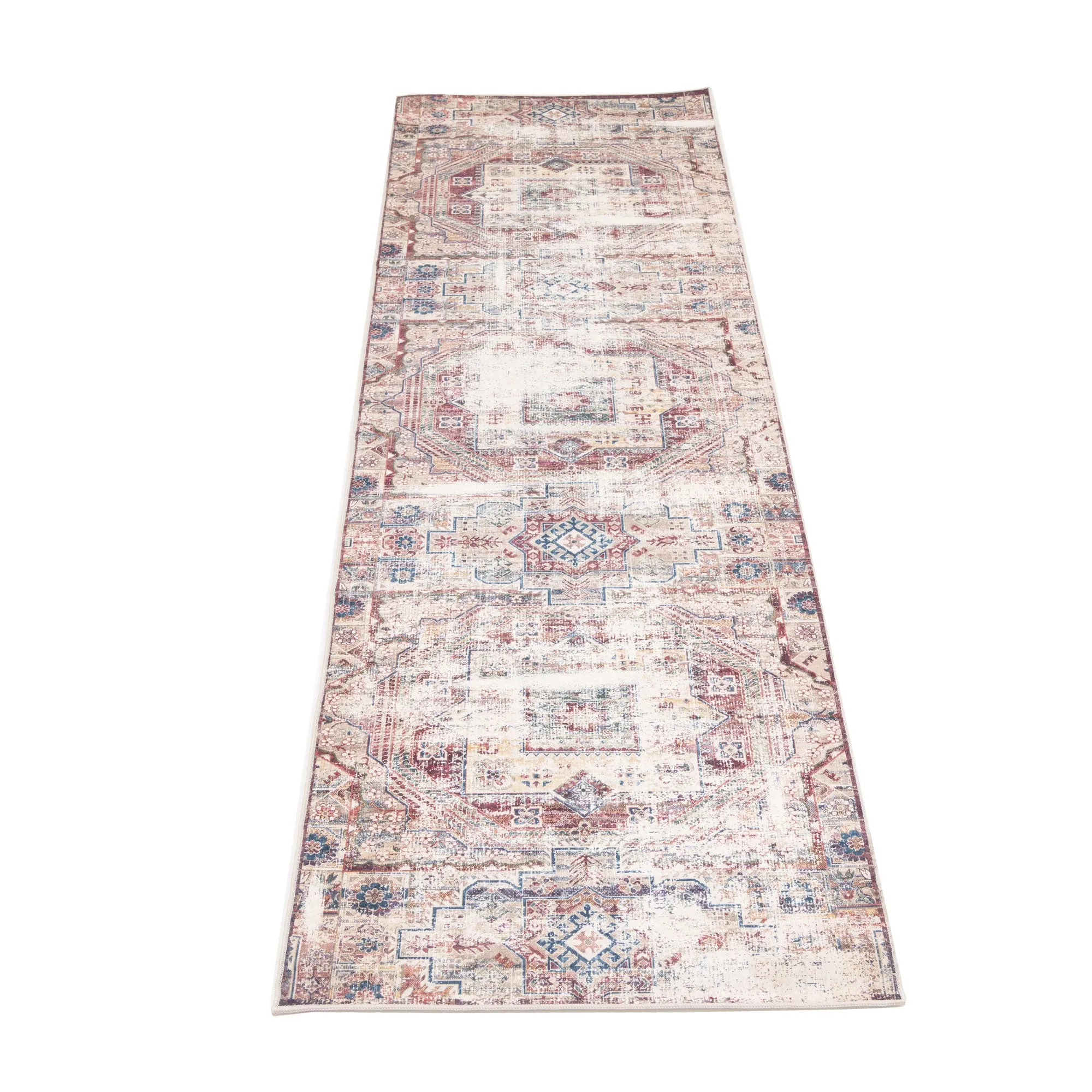 Washable Rustic Oriental Runner Rug - Eliza