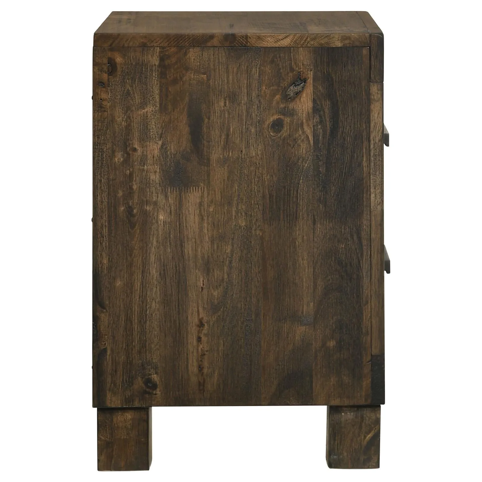 Woodmont 2-Drawer Nightstand Rustic Golden Brown