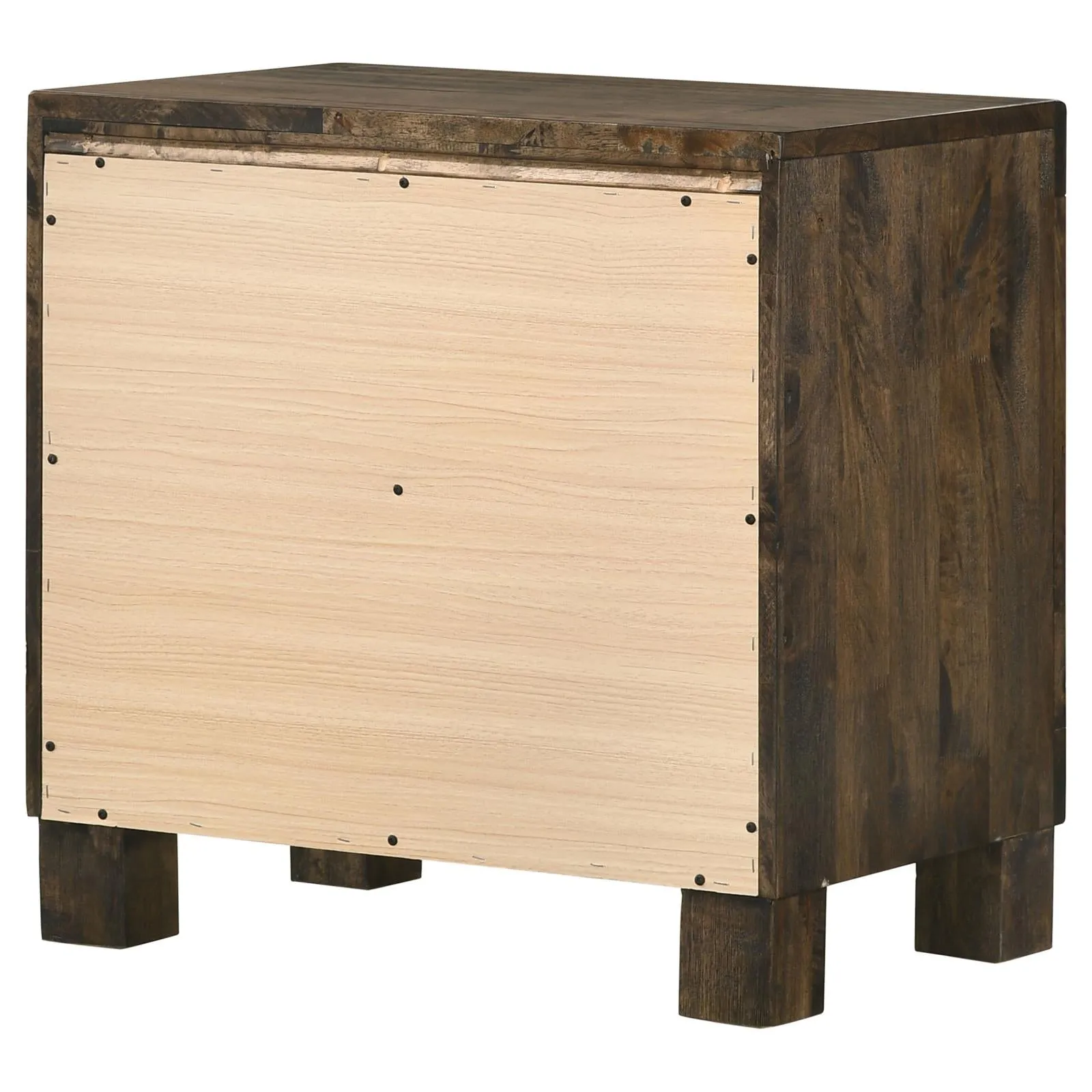 Woodmont 2-Drawer Nightstand Rustic Golden Brown