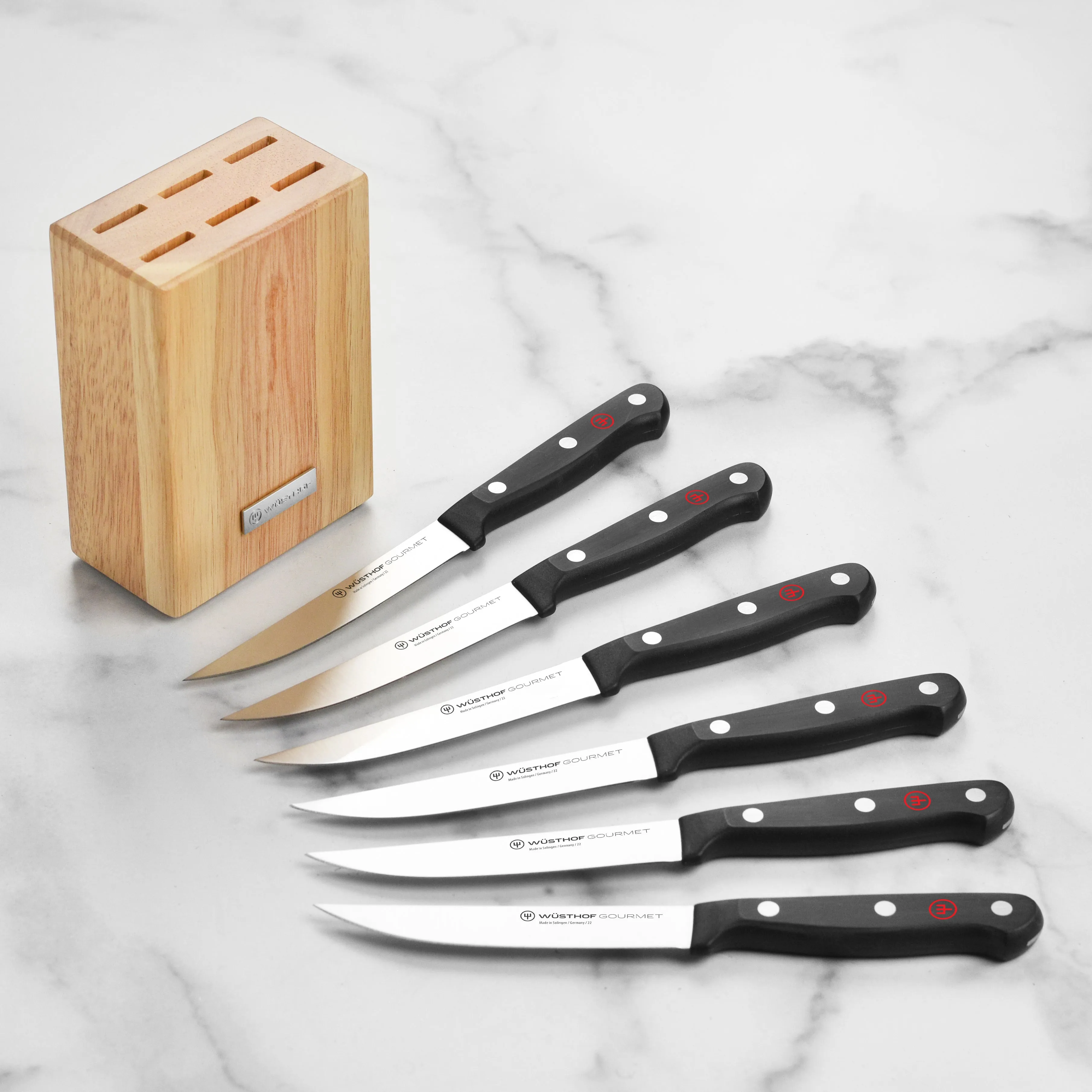 Wusthof Gourmet 6 Piece Steak Knife Set with Block