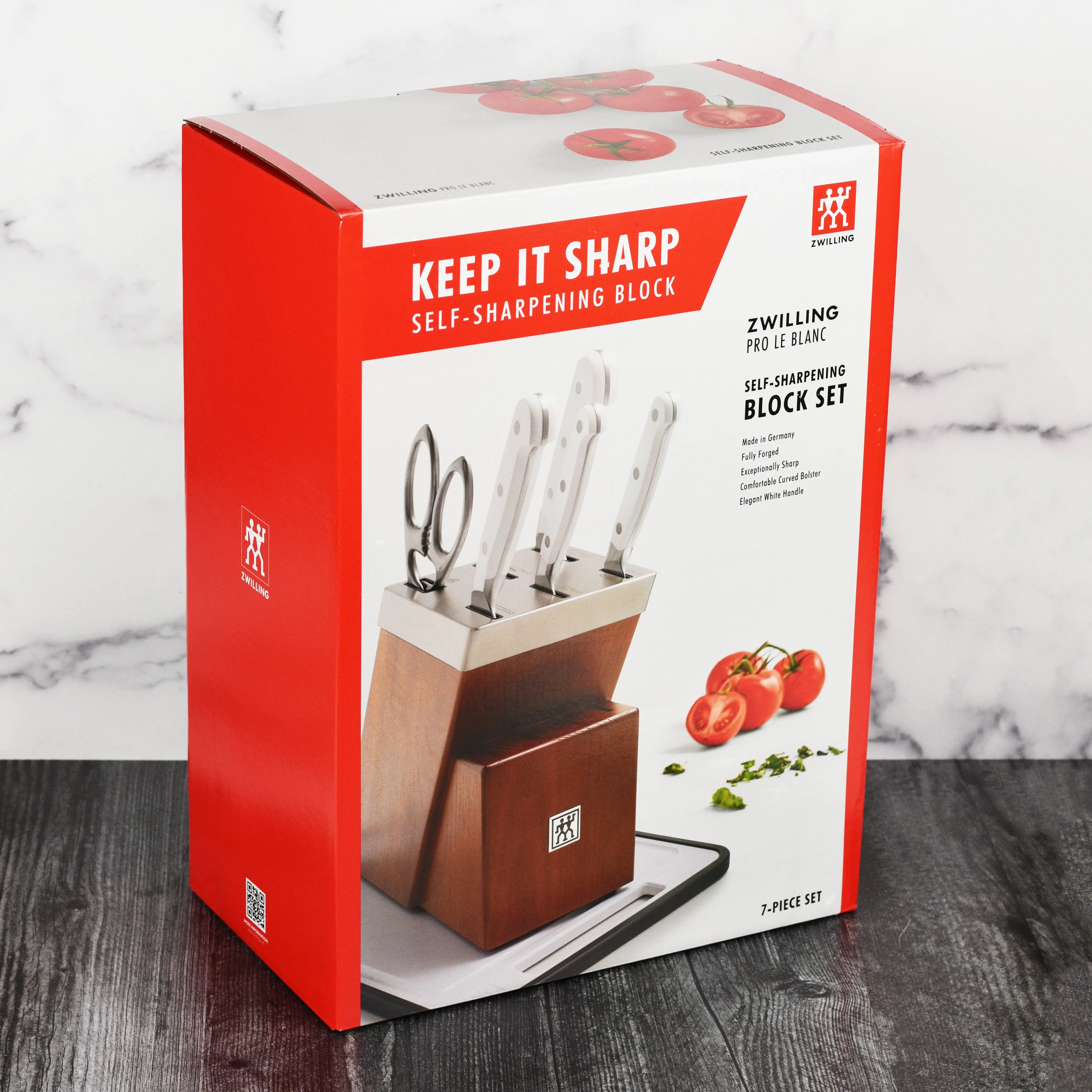 Zwilling Pro Le Blanc 7 Piece Self-Sharpening Knife Block Set